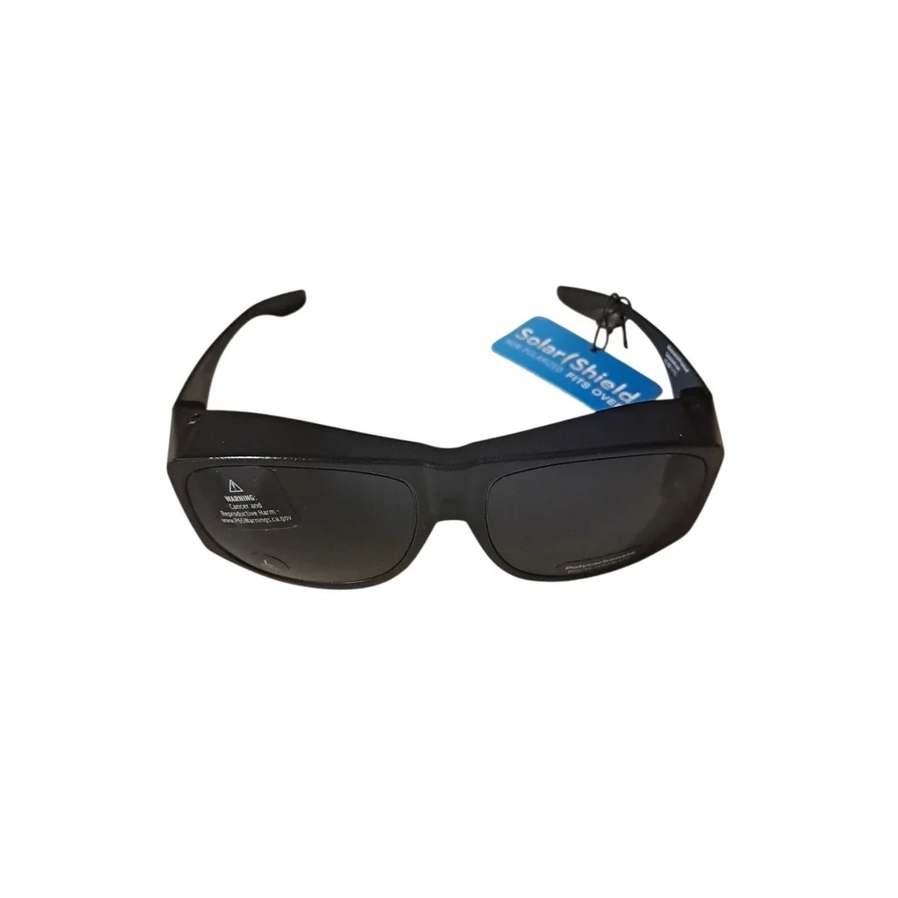 Solar Shield Polarized Fit Over Sunglasses,Size L 100% UV, Black